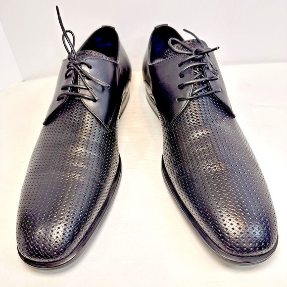 AQUATALIA MEN\'S AARON WOVEN/SMOOTH BLACK LEATHER DRESS OXFORDS SZ 11.5M US NIB main image 14